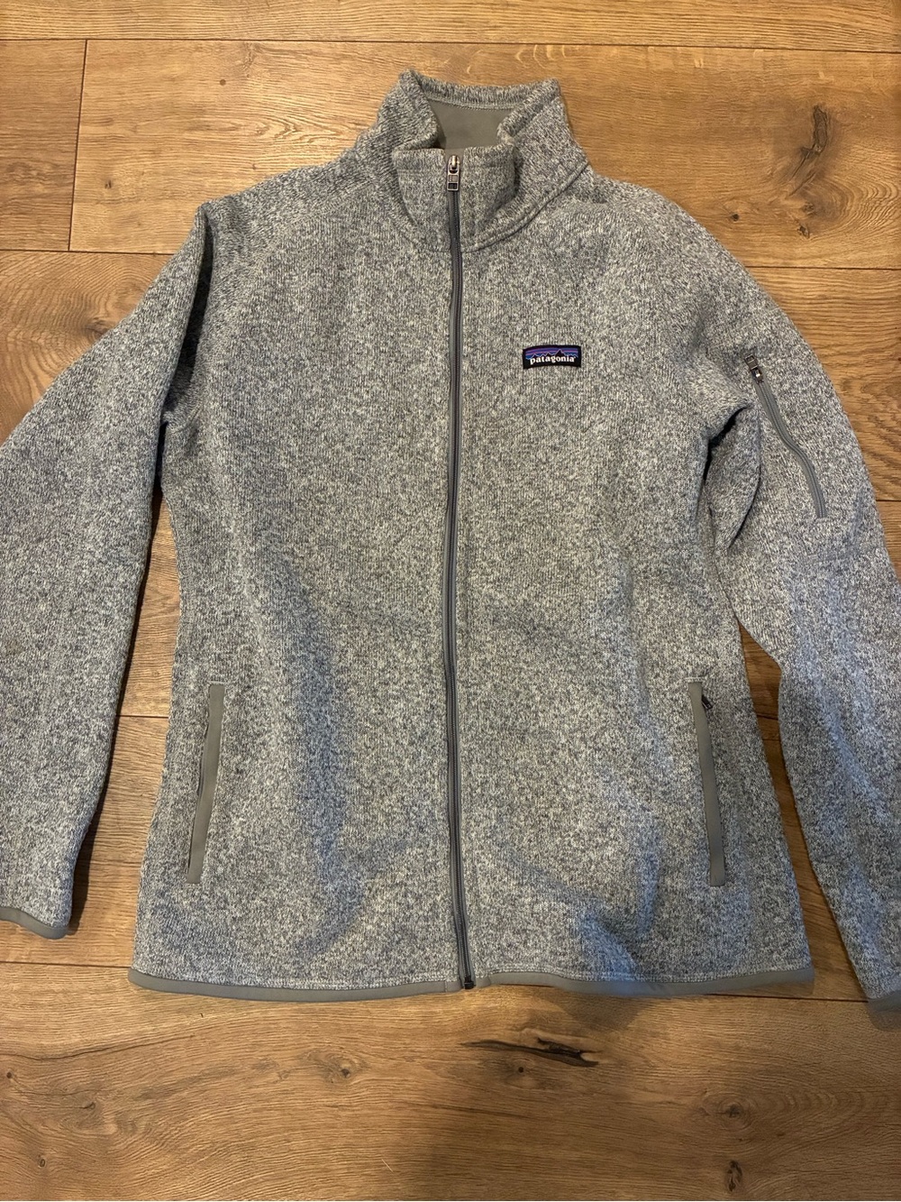 Patagonia Gray Heather Full-Zip Teddy Fleece Jacket